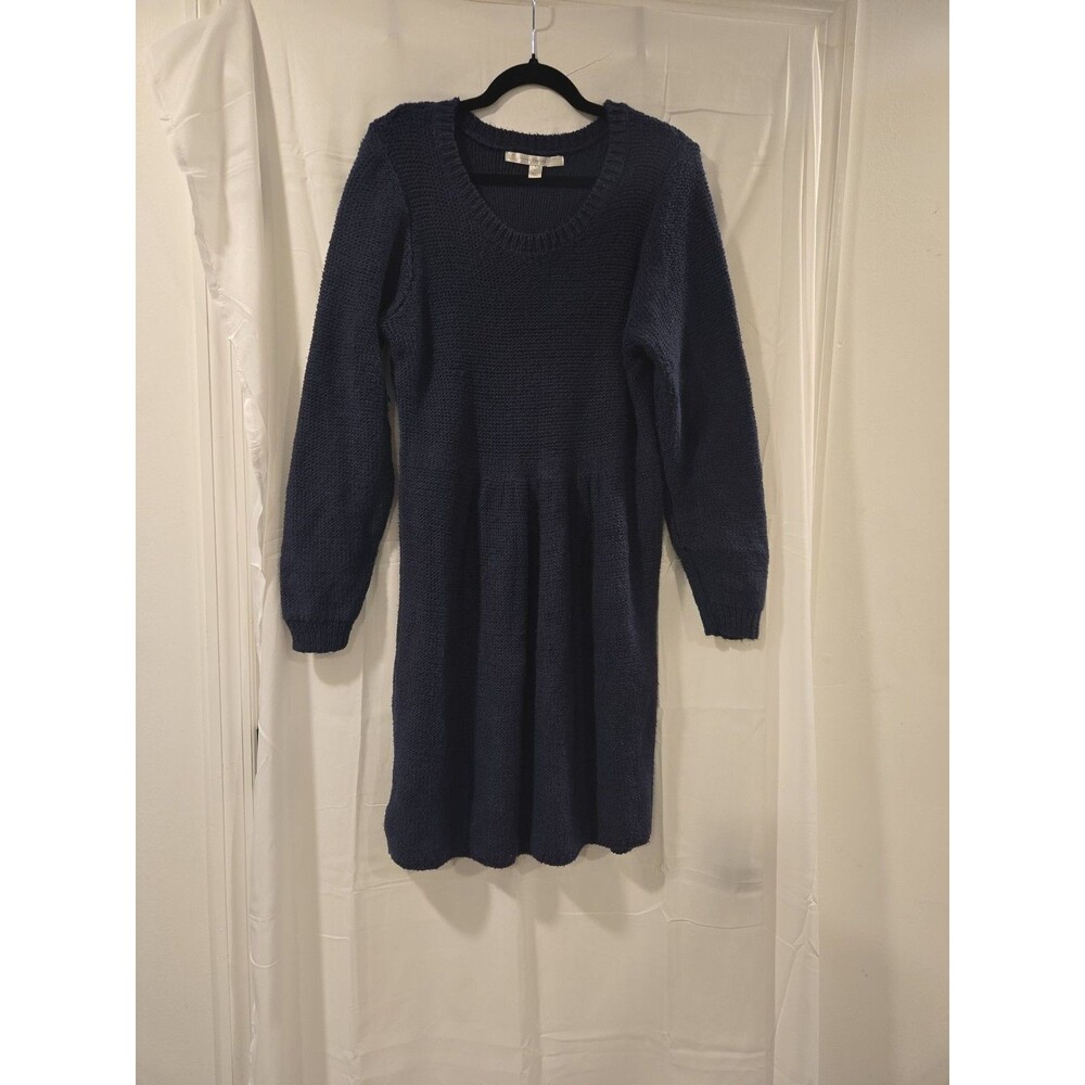 LC Lauren Conrad Navy Blue Knit Fit & Flare Sweater Dress - XL